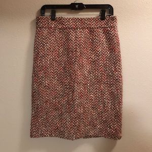 J. Crew Pink and Brown Pencil Skirt, 6